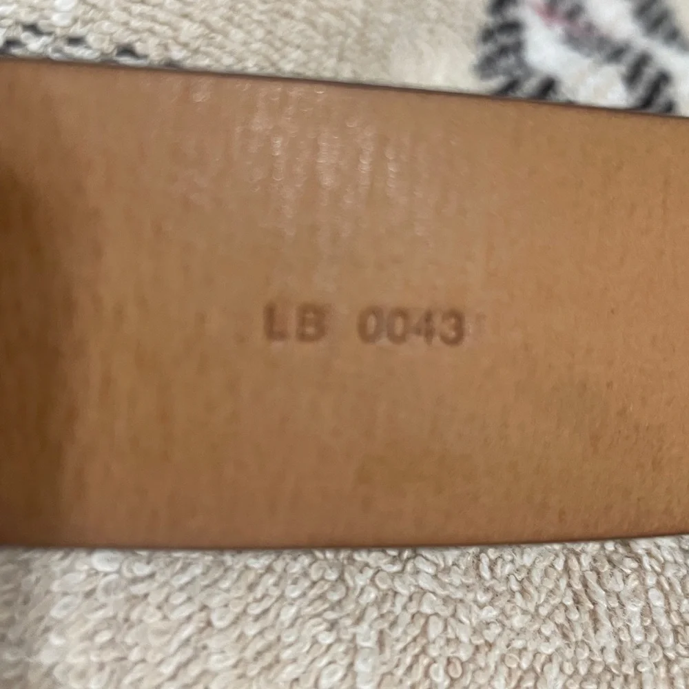 Louis Vuitton Dark Monogram Belt with Gold Buckle Unisex